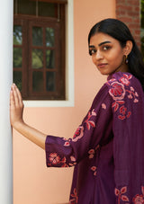 Amethyst Floral Embroidered Kurta Set