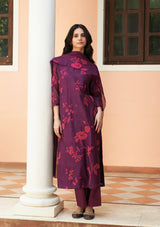 Amethyst Floral Applique Kurta Set