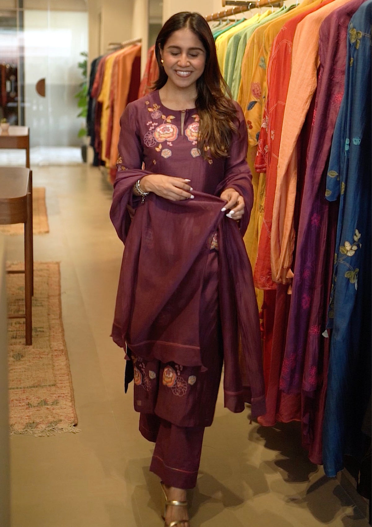 Amethyst Embroidered Kurta Set