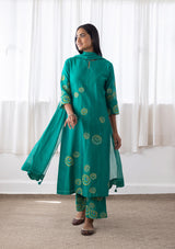 EMERALD EMBROIDERED KURTA SET