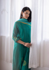 EMERALD APPLIQUE KURTA SET