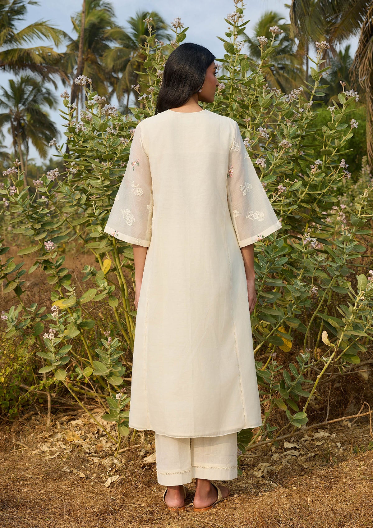 Ivory Thread Embroidered Co-ord Set