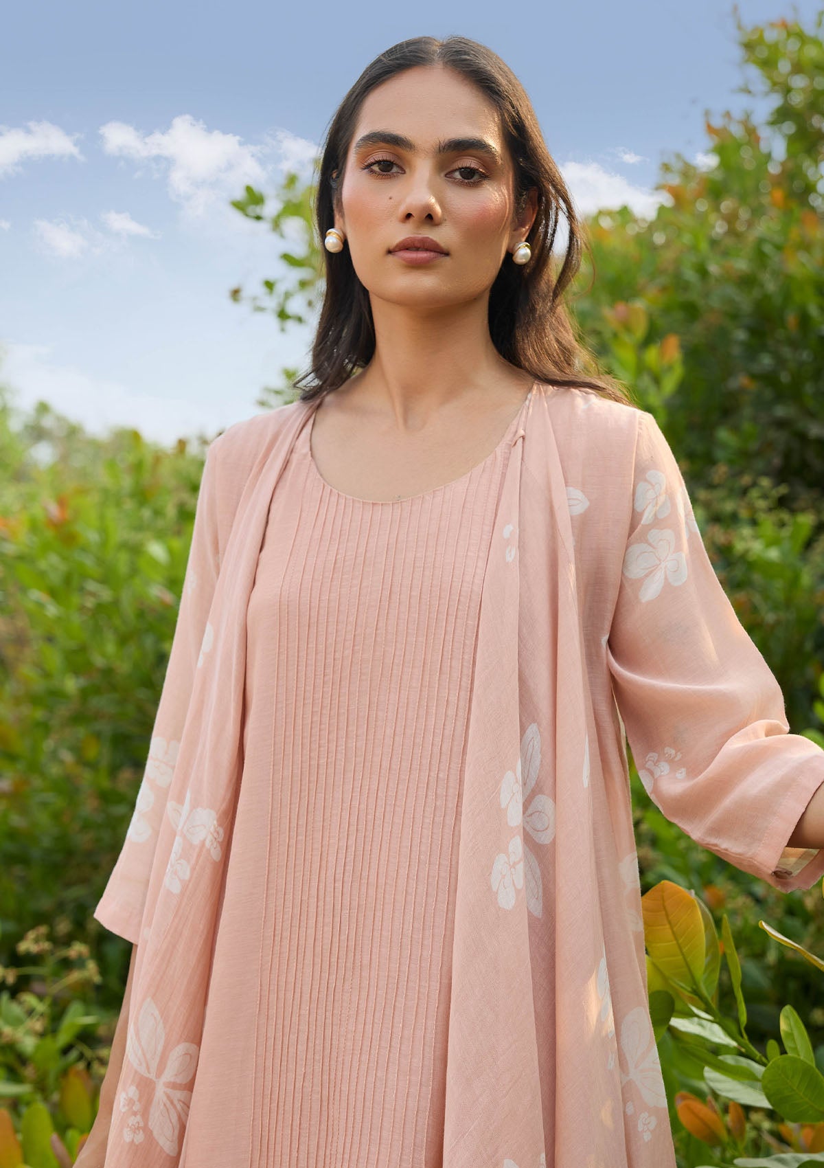 Blossom Pintuck Jacket Dress