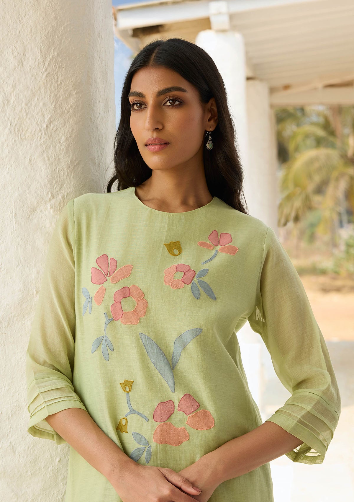 Lime Applique Co-ord Set