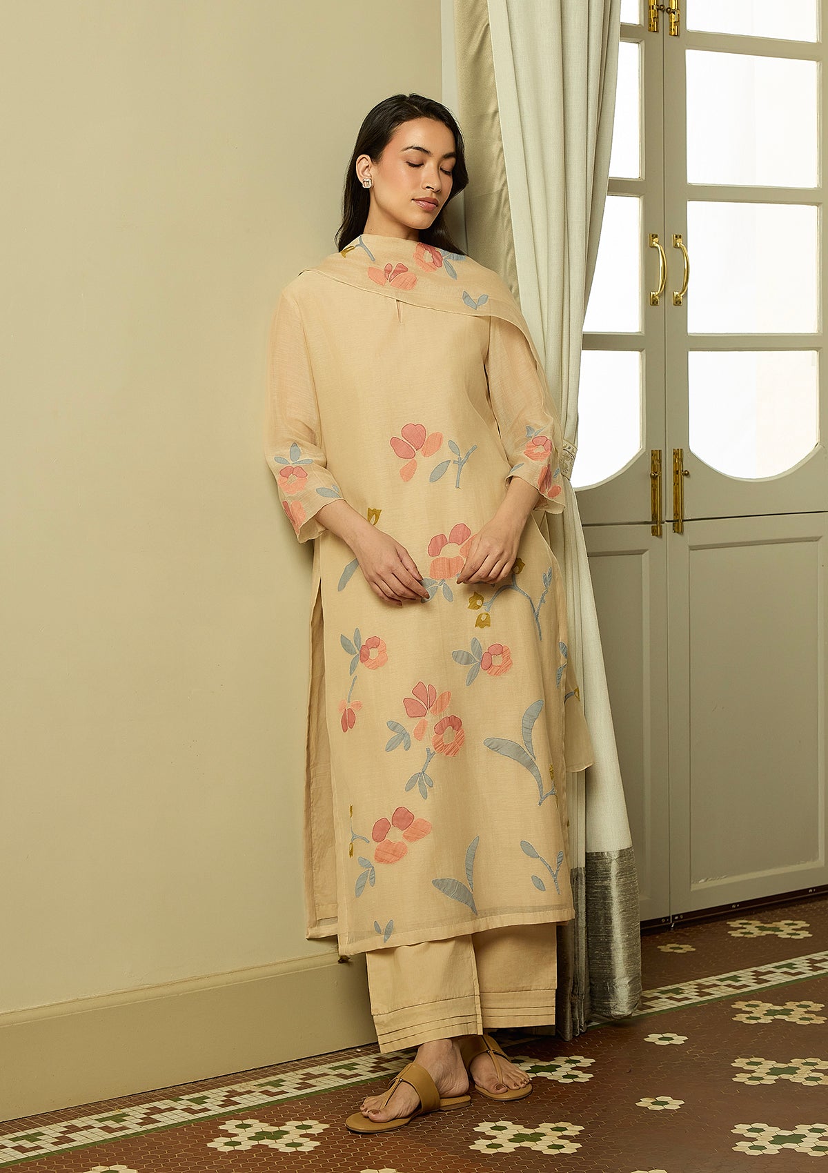 Sand Applique Kurta Set