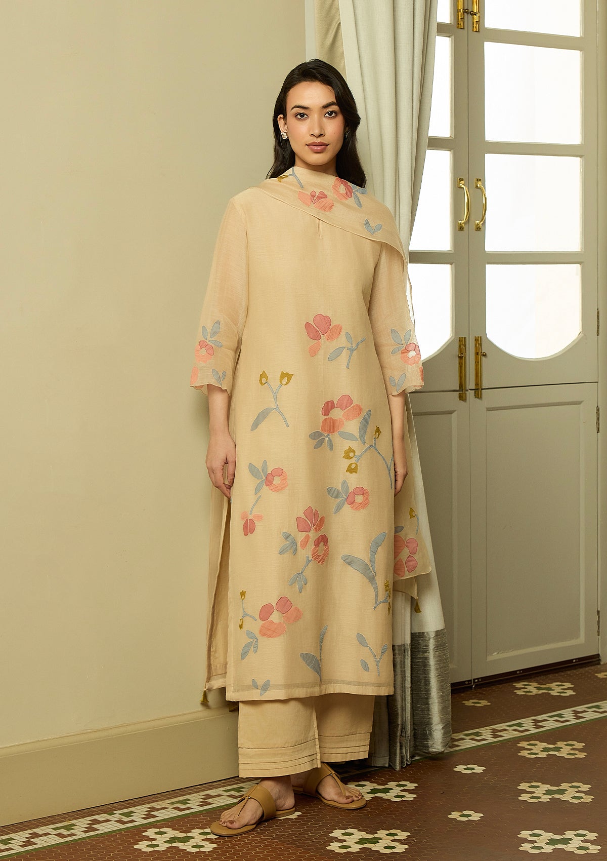 Sand Applique Kurta Set