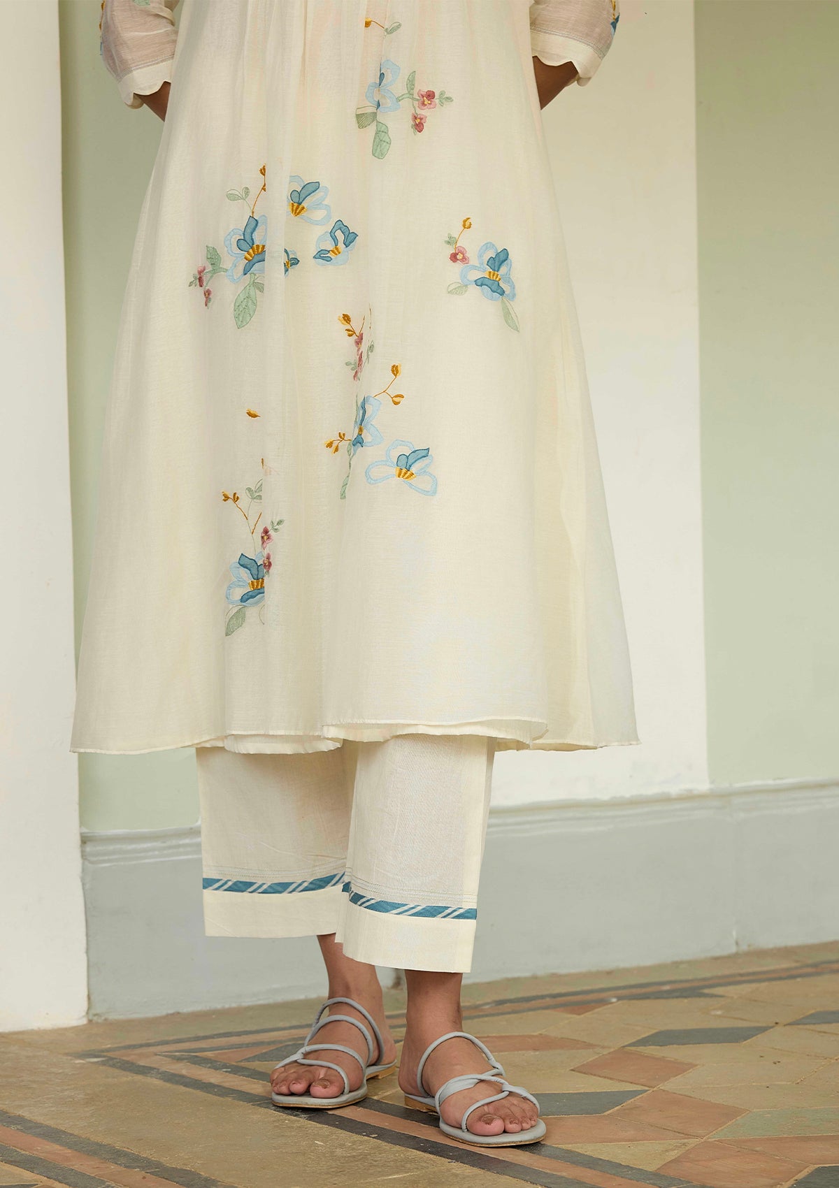 Ivory Applique Co-ord Set