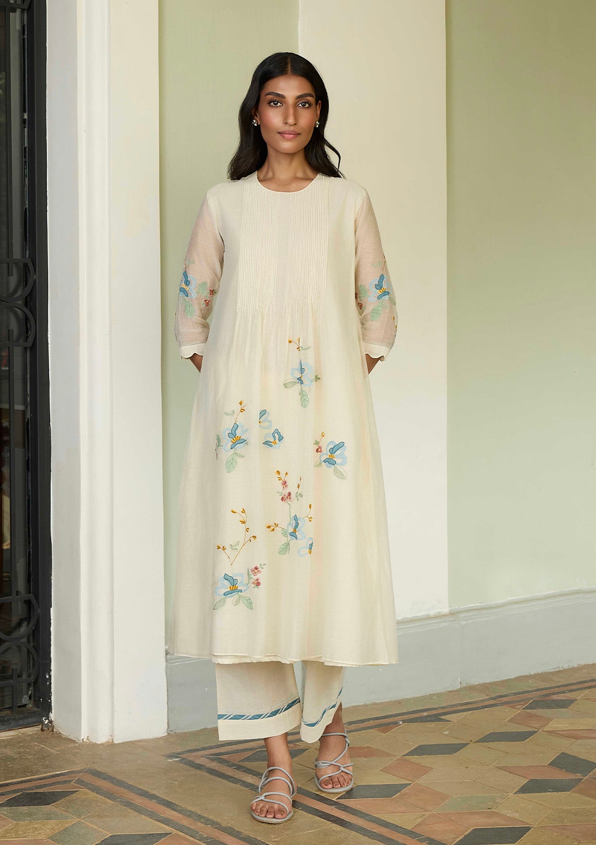 Ivory Applique Co-ord Set