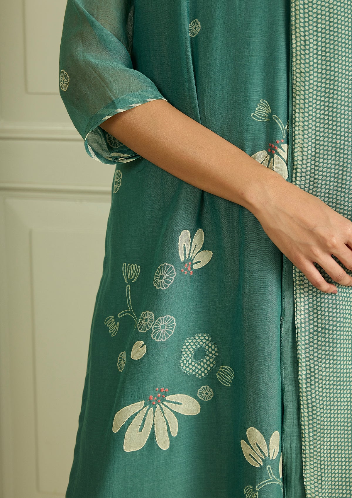 Emerald Applique Kurta Set