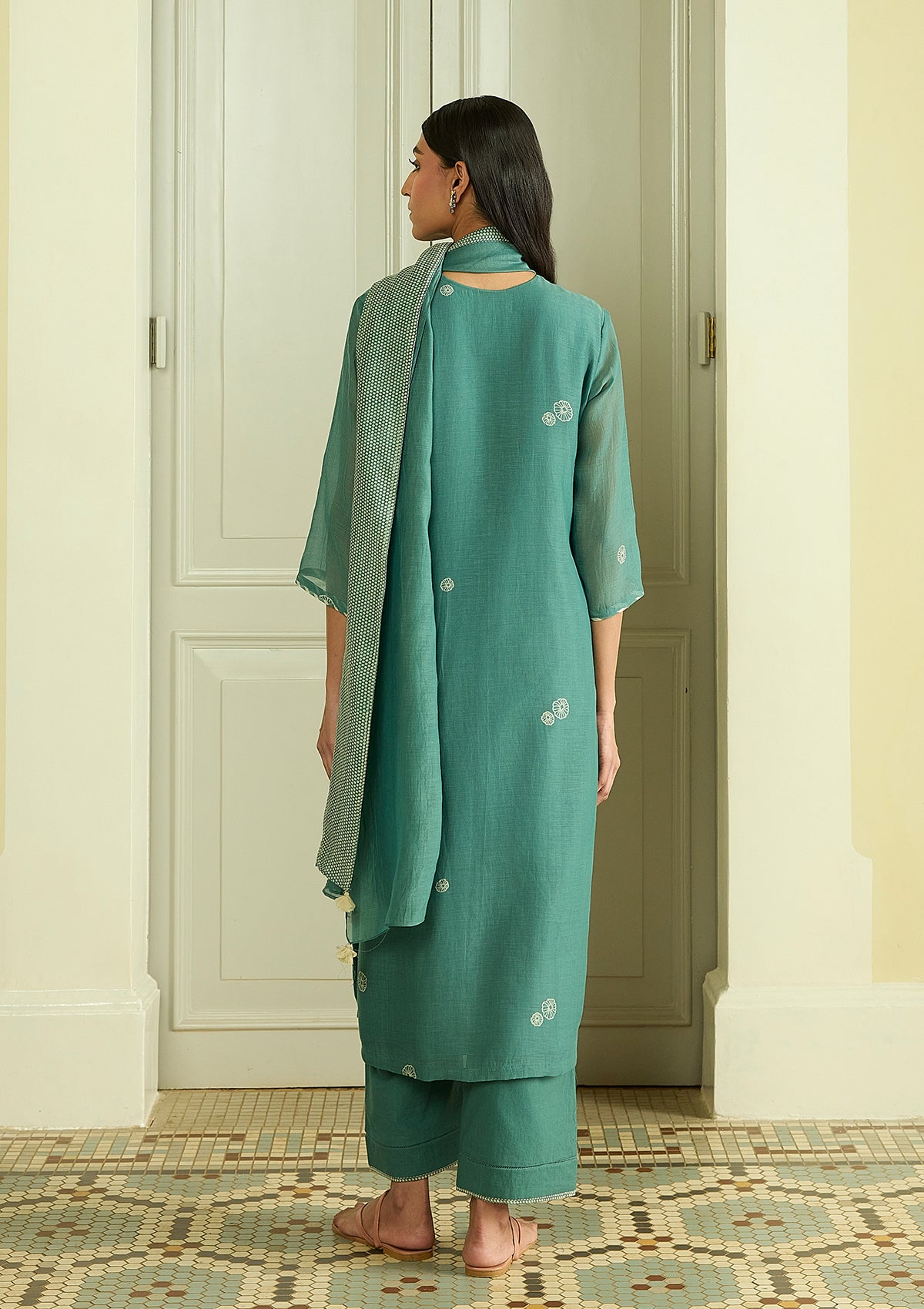 Emerald Applique Kurta Set