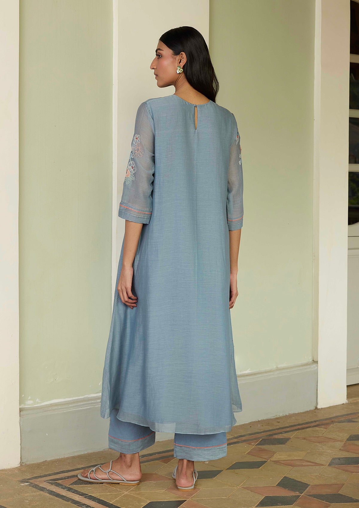 Mist Blue Applique Co-ord Set
