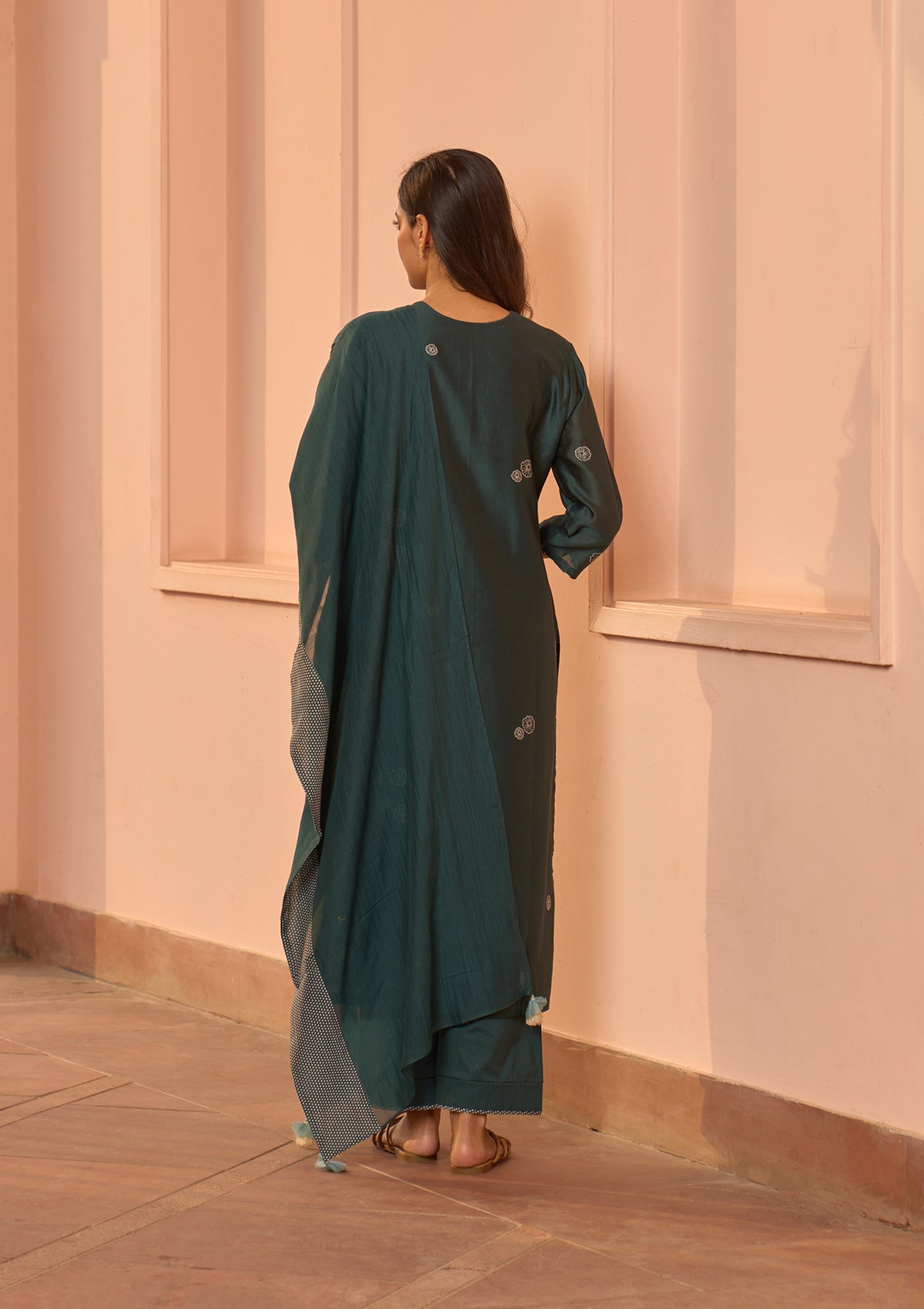 Jade Embroidered Kurta Set