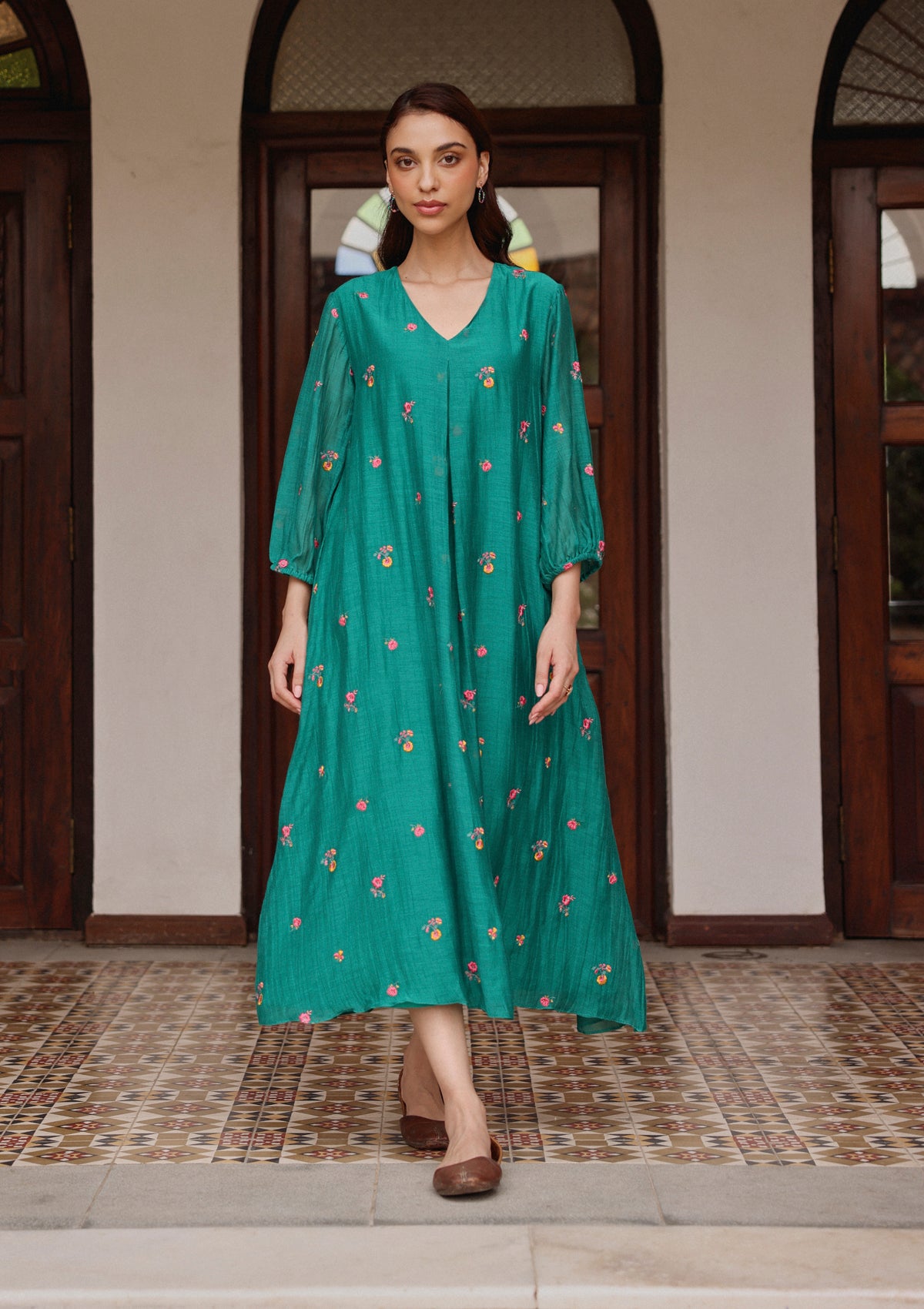 Teal Bloom Dress