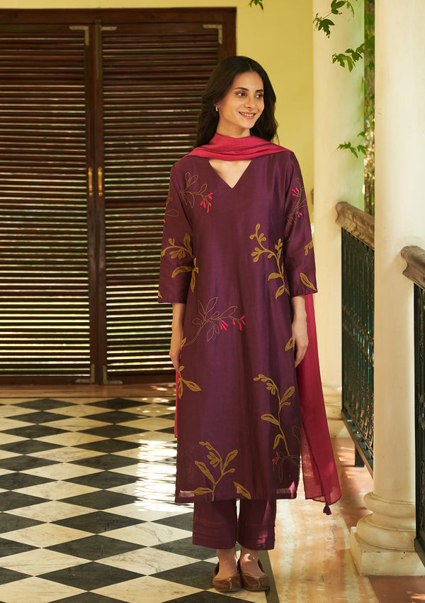 Amethyst Applique Kurta Set