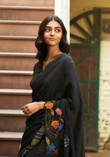 Coal Embroidered Saree