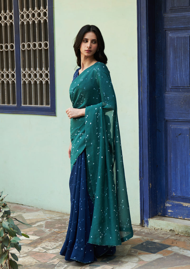 Emerald Printed Saree