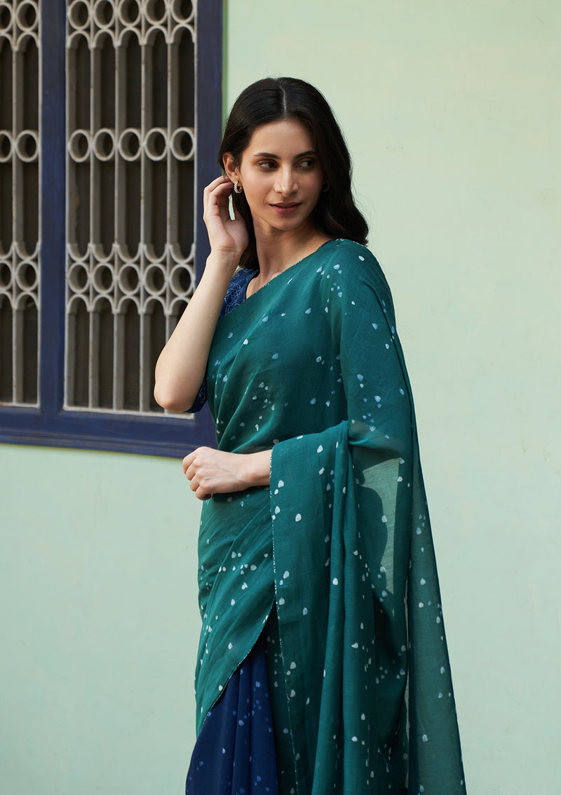 Emerald Printed Saree