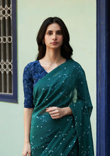 Emerald Printed Saree