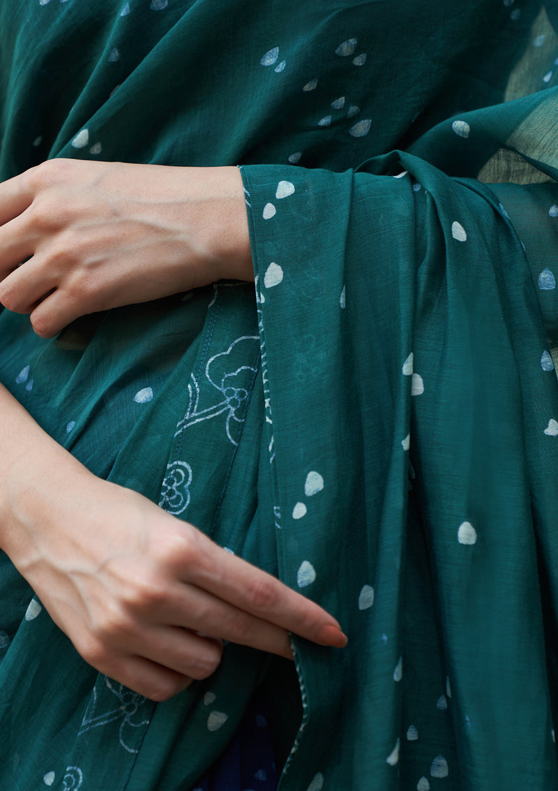 Emerald Printed Saree