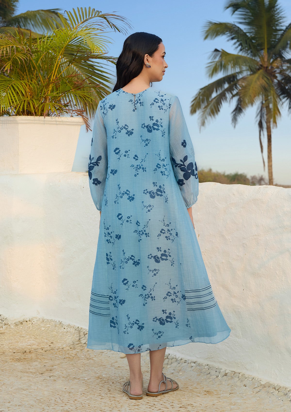 Sky Floral Dress