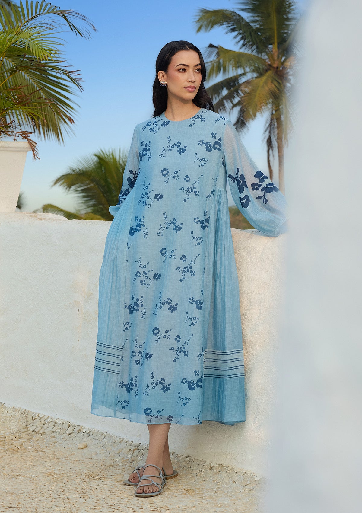Sky Floral Dress