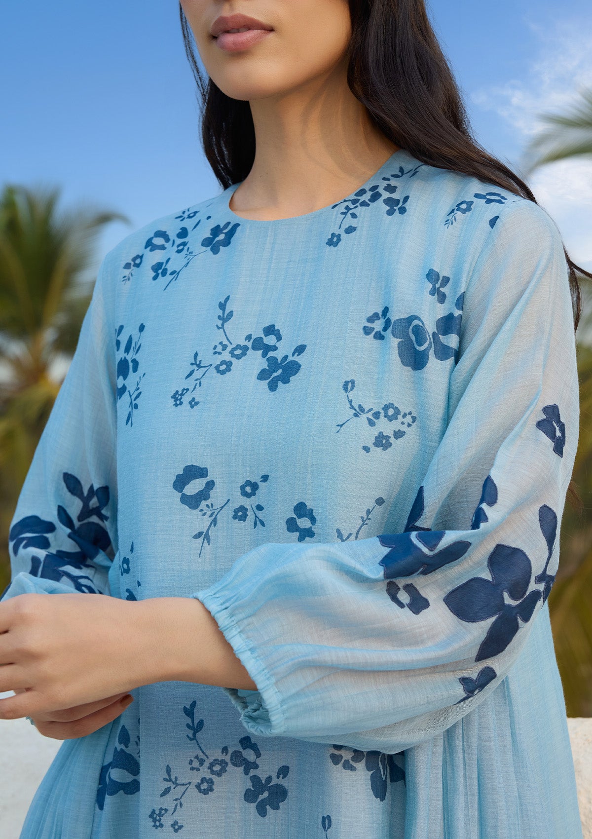 Sky Floral Dress
