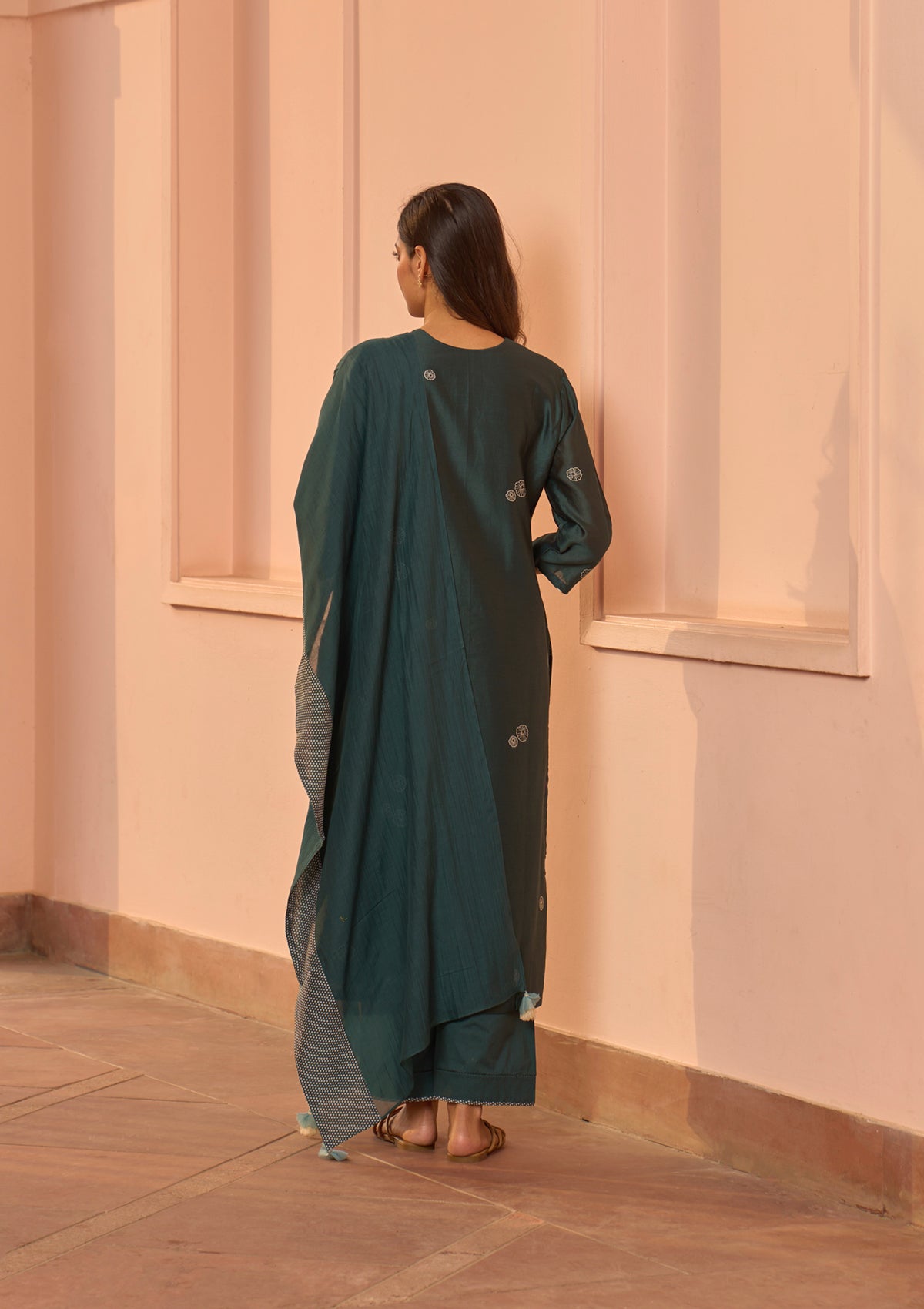 Jade Embroidered Kurta Set
