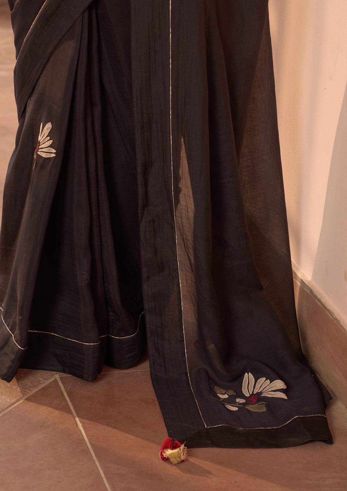 Noir Applique Saree
