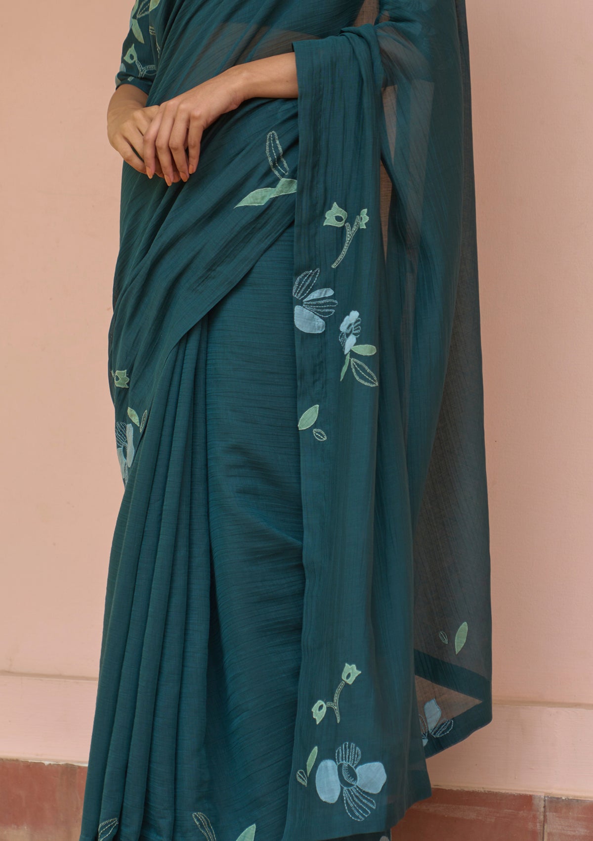 Jade Applique Bloom Saree