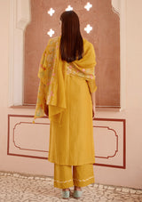 Ochre Floral Kurta Set