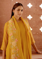 Ochre Floral Kurta Set