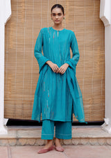 Aquamarine Embroidered Kurta Set