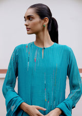 Aquamarine Embroidered Kurta Set