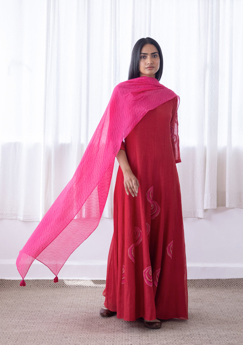 CAMELLIA APPLIQUE ANARKALI SET