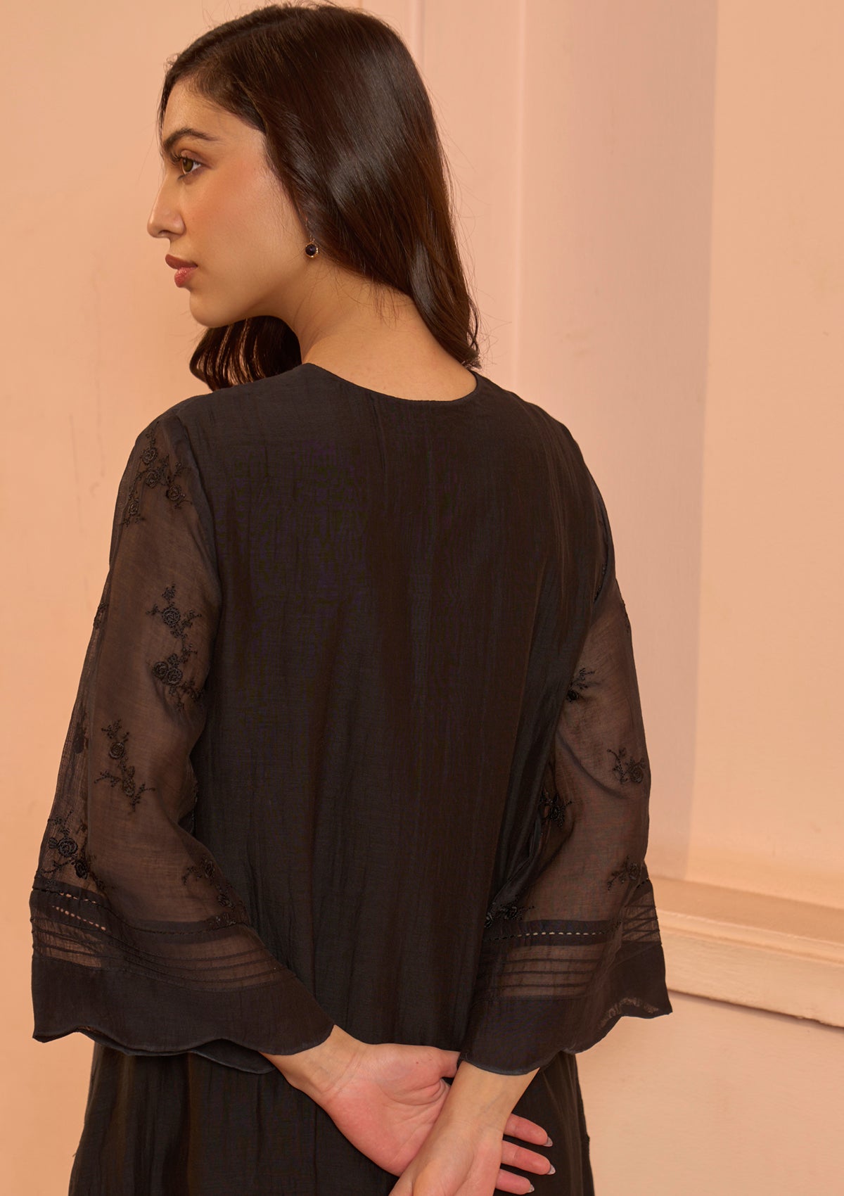 Noir Thread Embroidered Co-ord Set