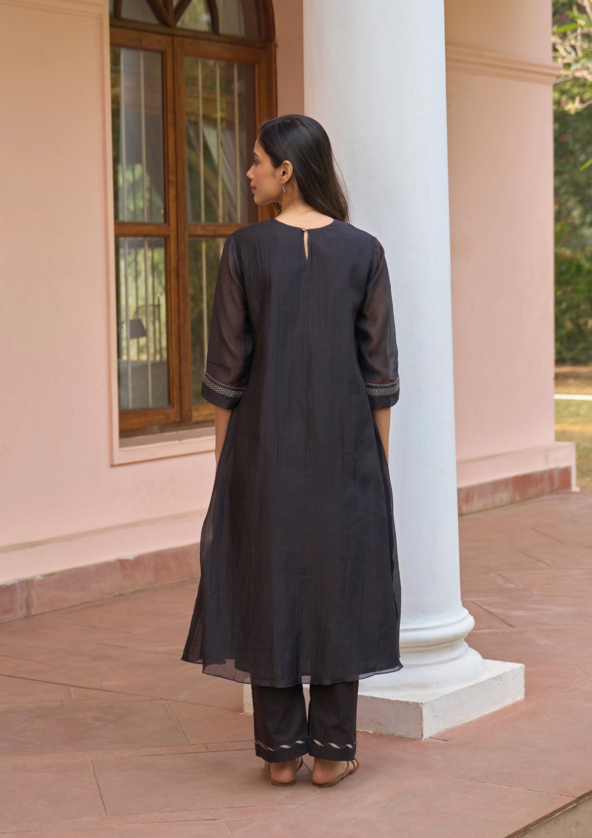 Noir Pintuck Co-ord Set