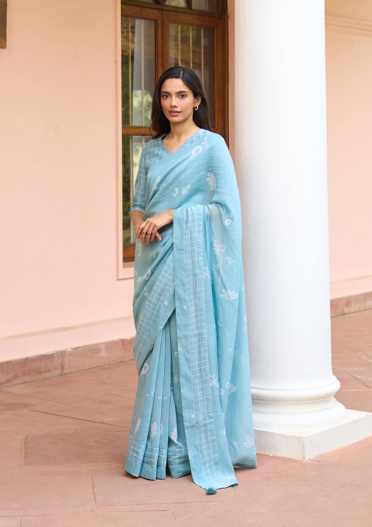 Powder Blue Saree