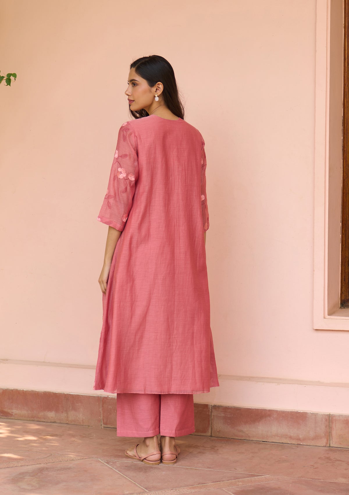 Hibiscus Embroidered Co-ord Set