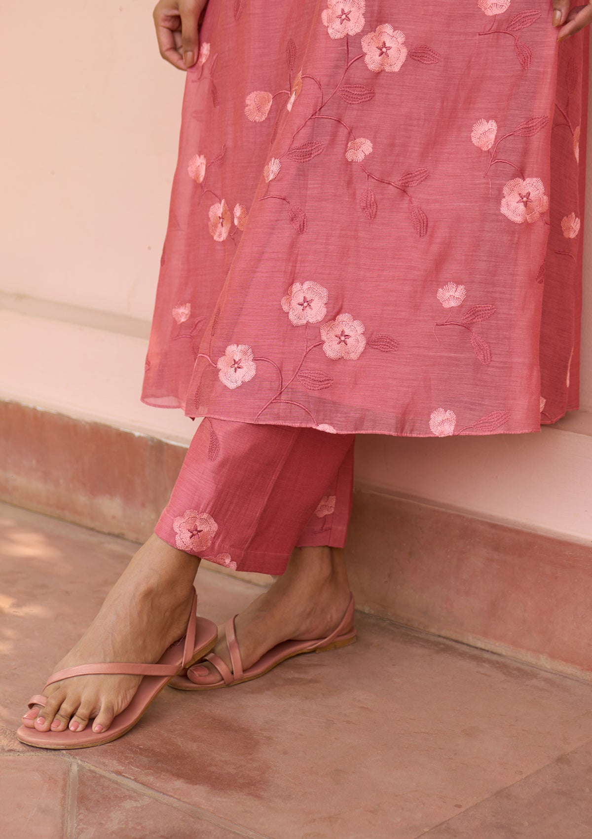 Hibiscus Embroidered Co-ord Set