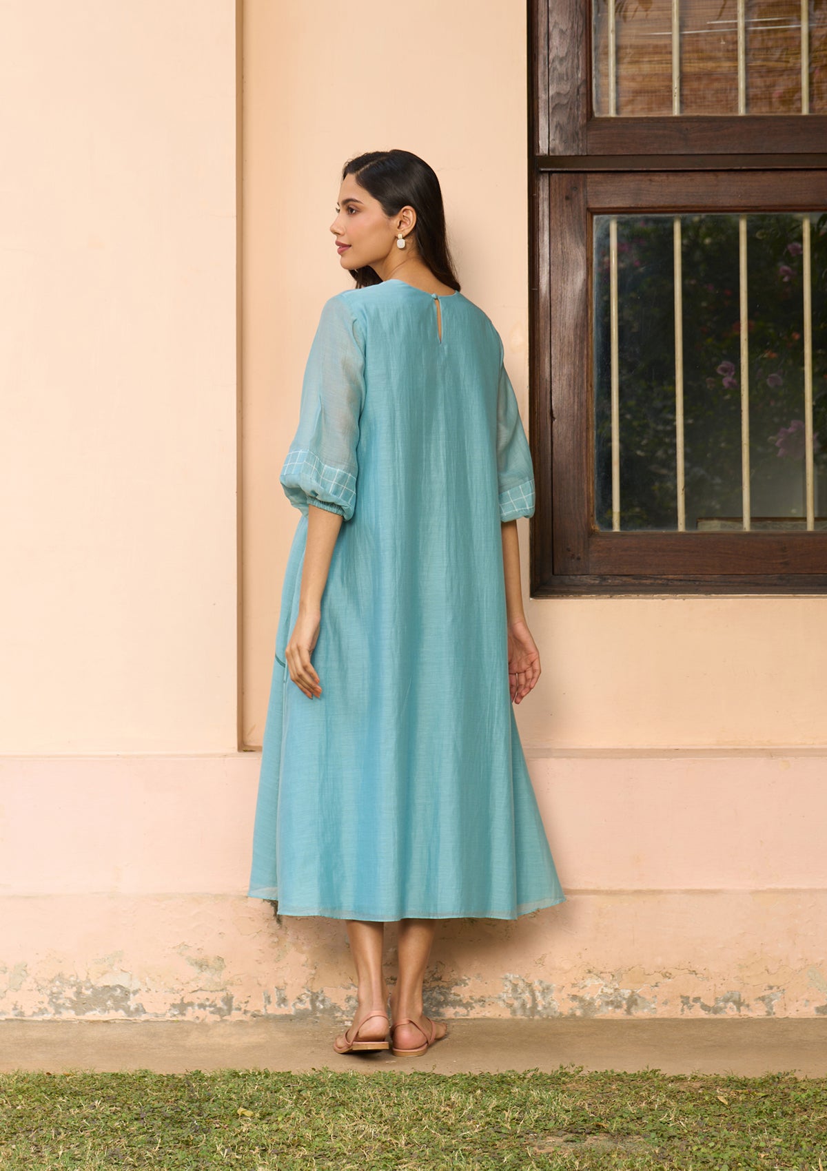 Powder Blue Applique Dress