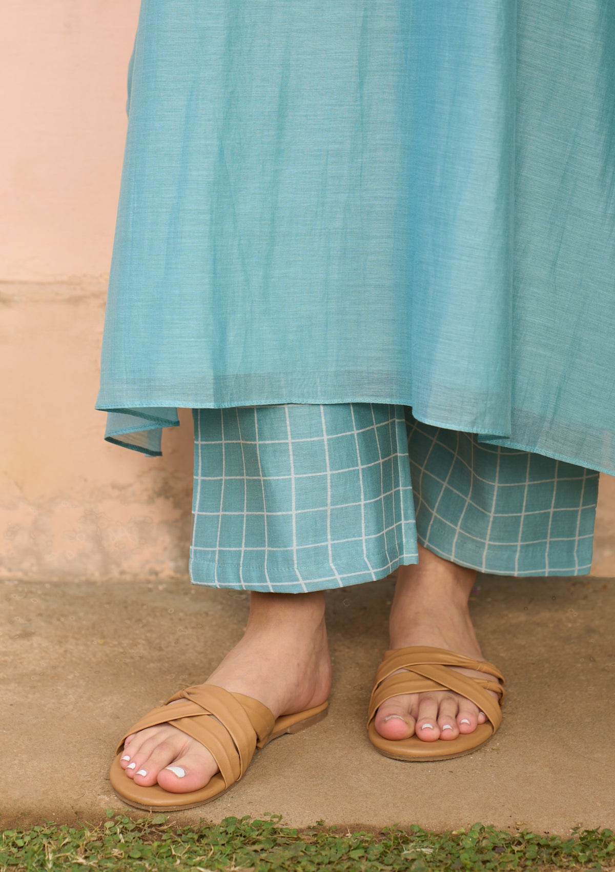 Powder Blue Applique Co-ord Set