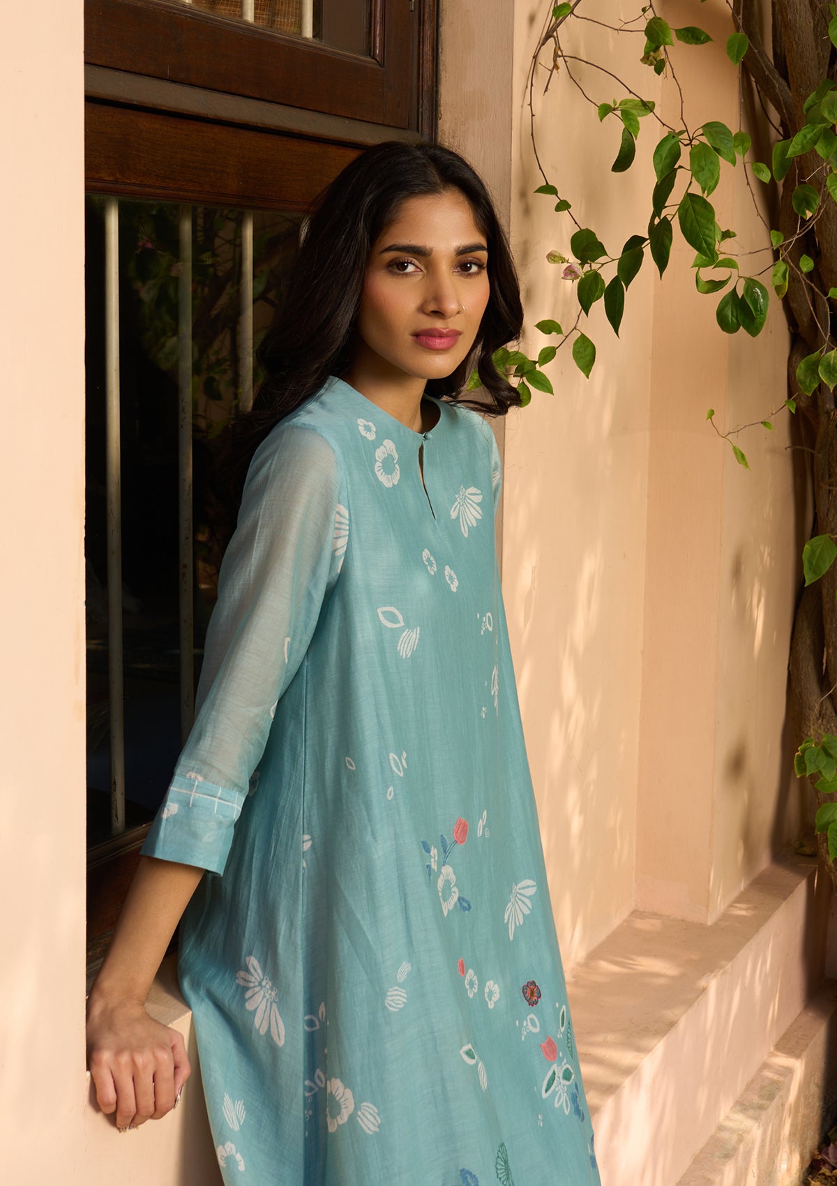 Powder Blue Floral Co-ord Set