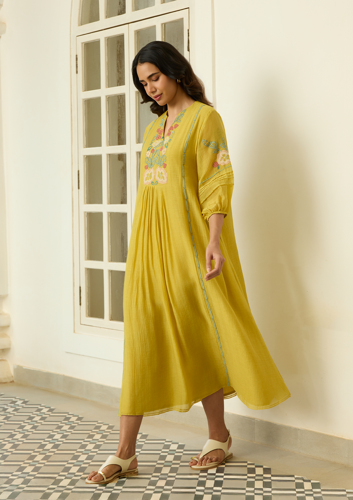 Marigold Applique Dress