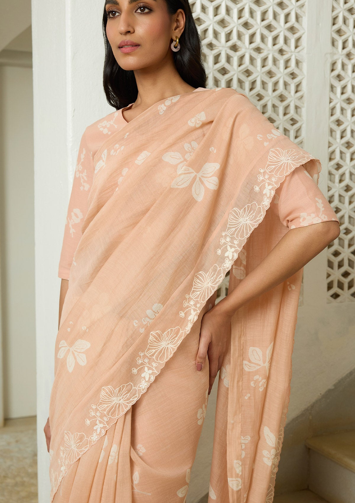 Blossom Embroidered Saree