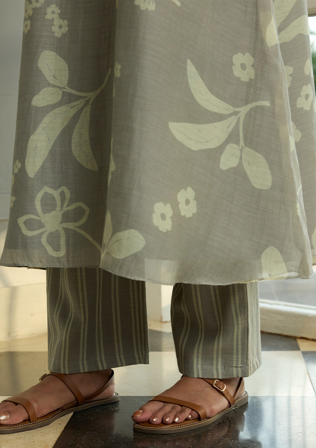 Slate Thread Embroidered Co-ord Set
