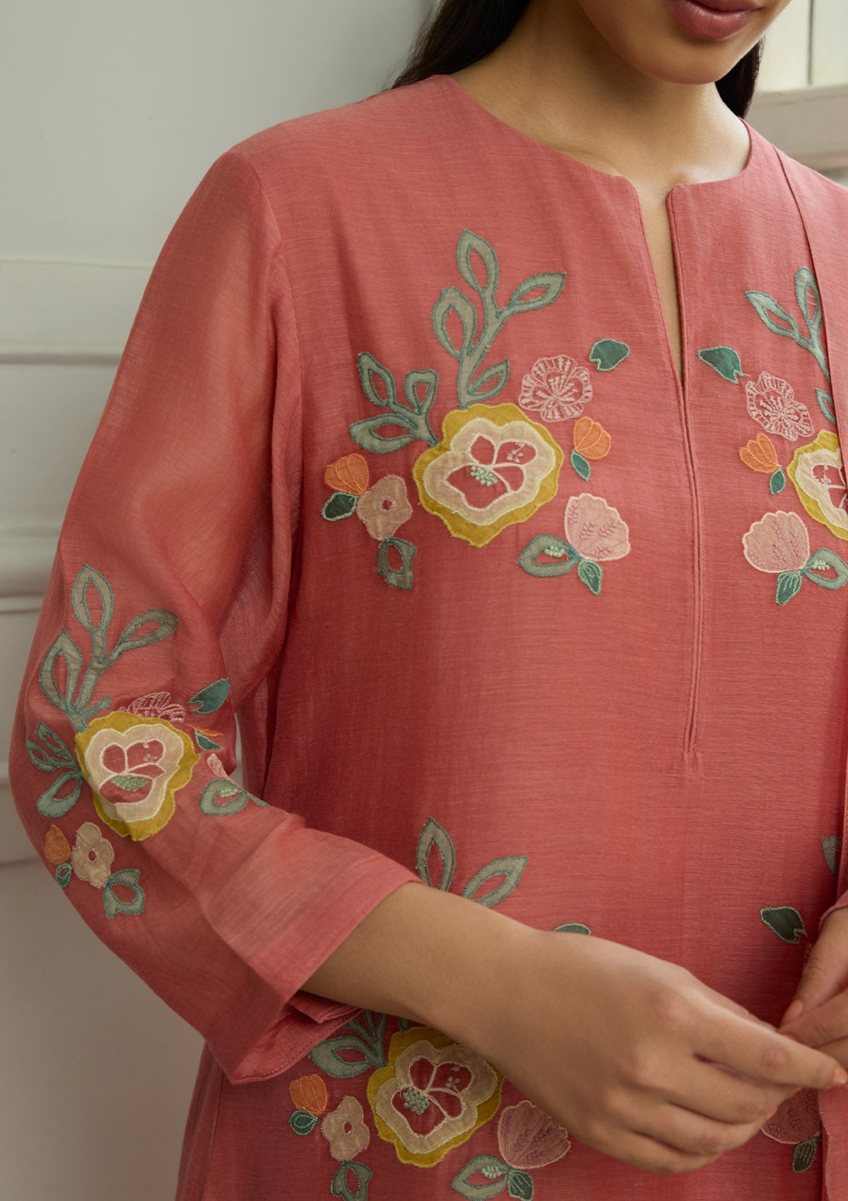 Blush Applique Kurta Set