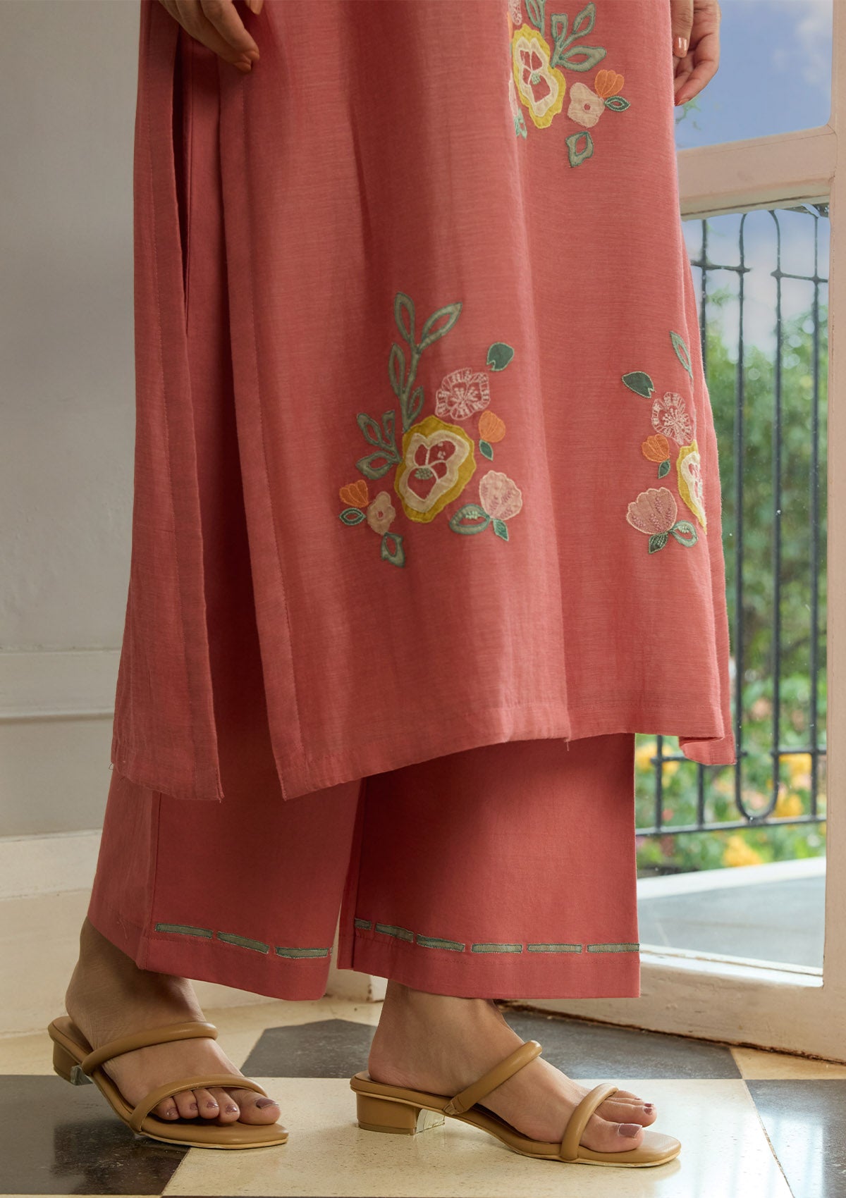 Blush Applique Kurta Set