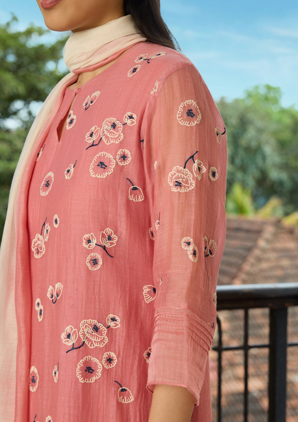Blush Embroidered Kurta Set