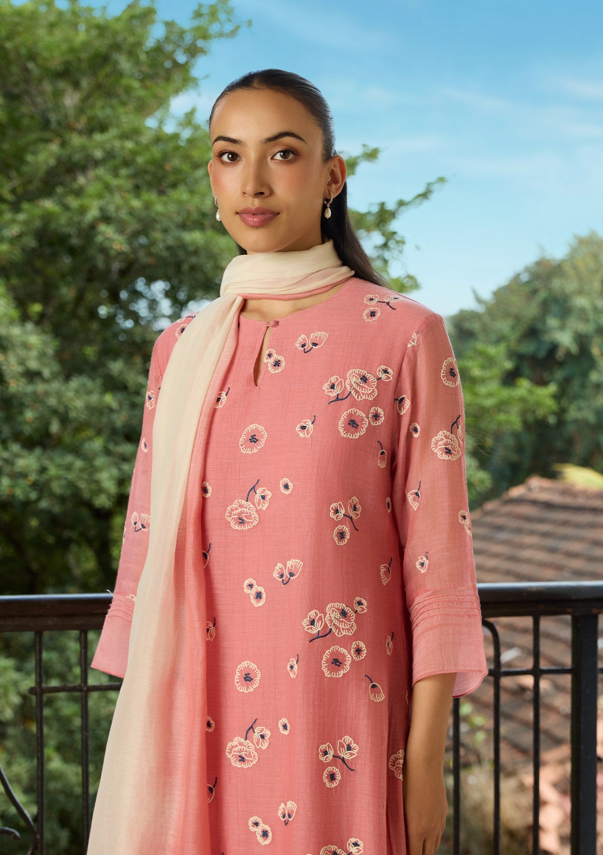 Blush Embroidered Kurta Set