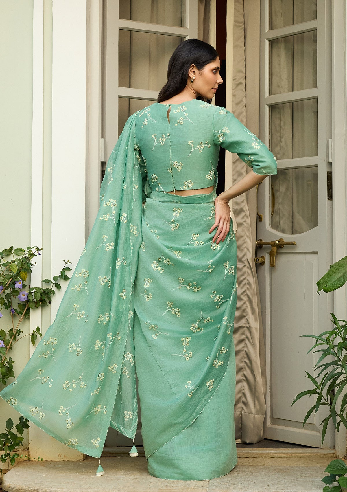 Verdant Embroidered Saree